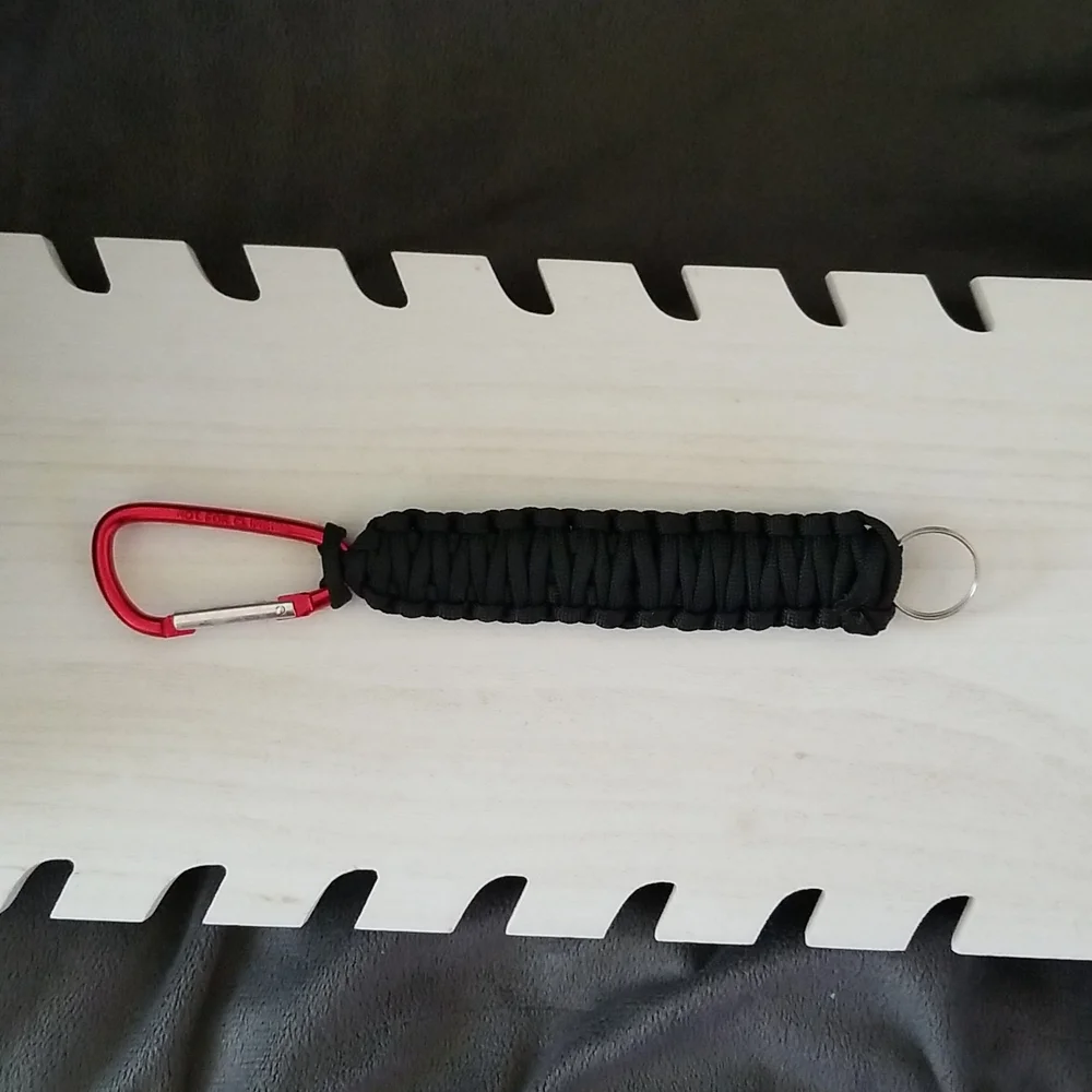 Black Paracord Keychain